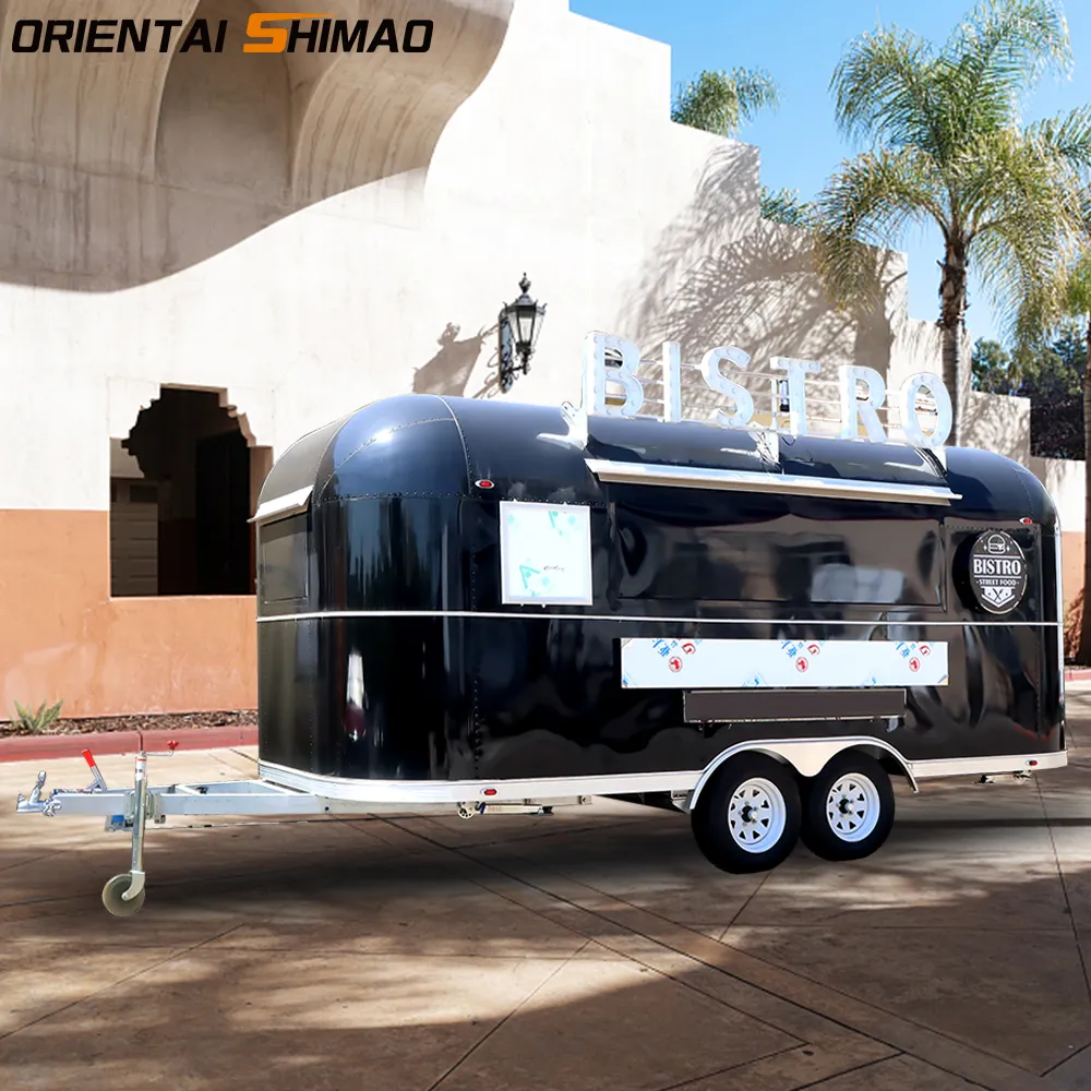 Reboque de comida oriental shimao black airstream