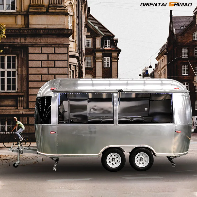 Caminhão de comida Airstream de alumínio