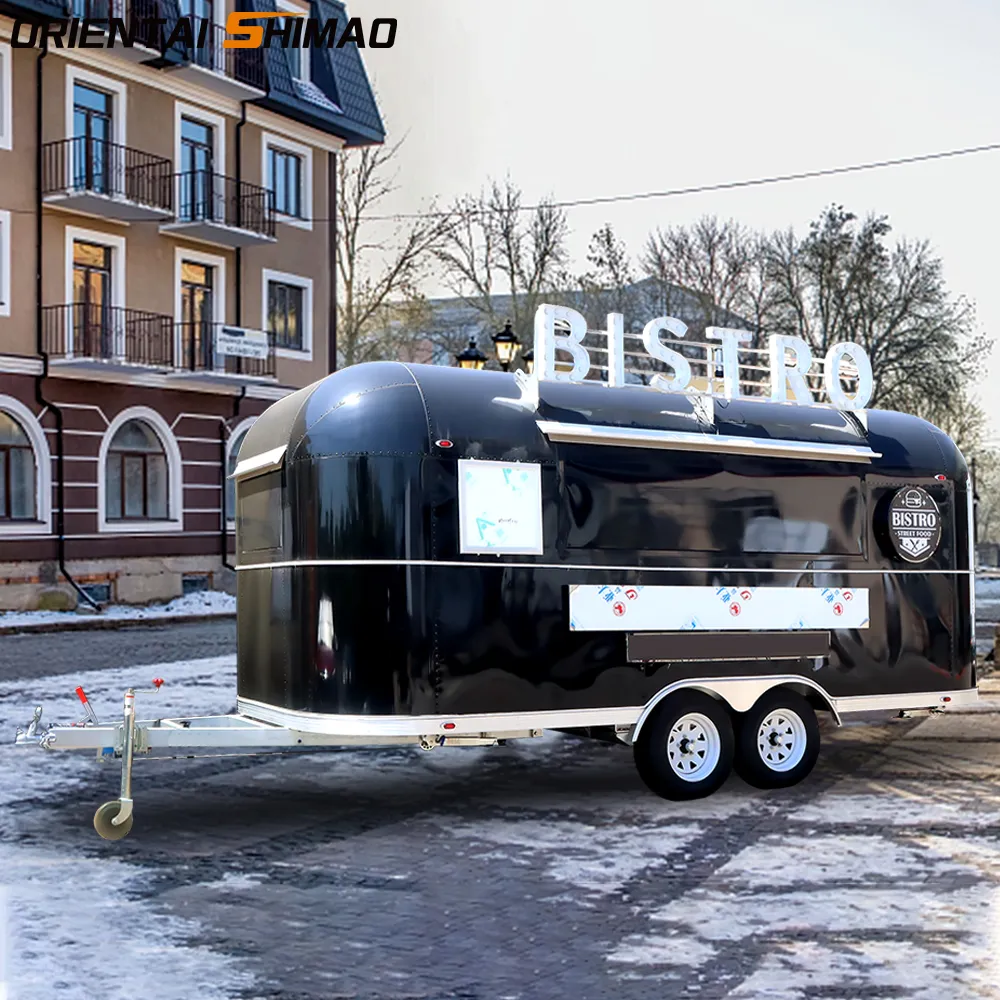 trailer de comida airstream preto