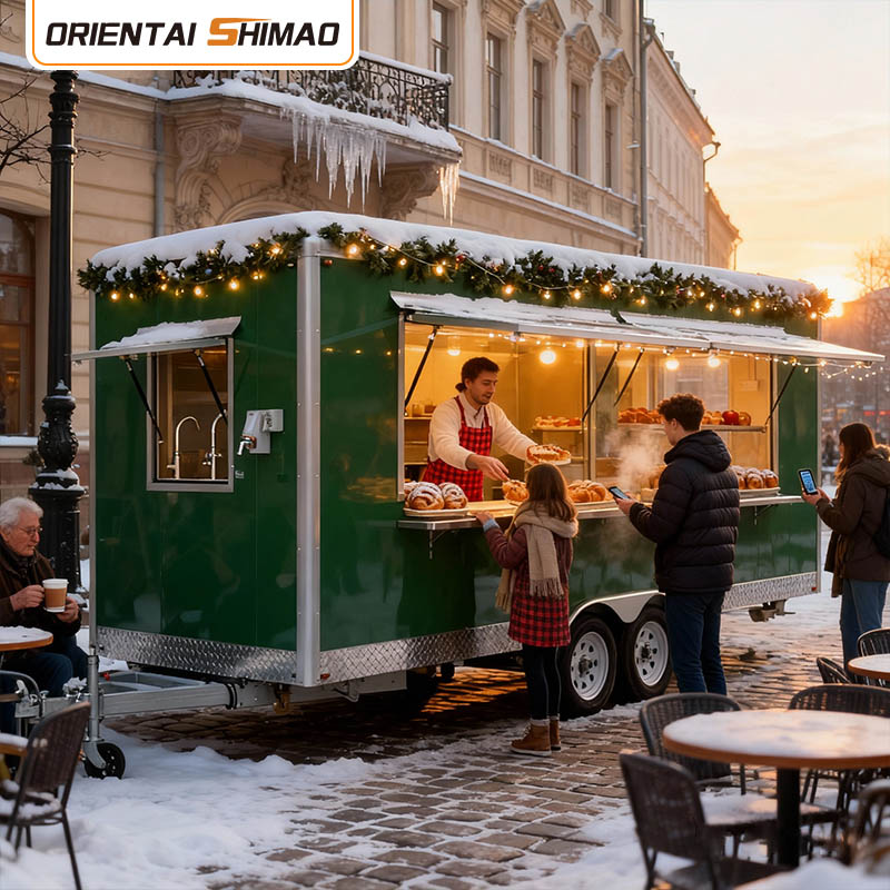 Trailer de comida de bar móvel