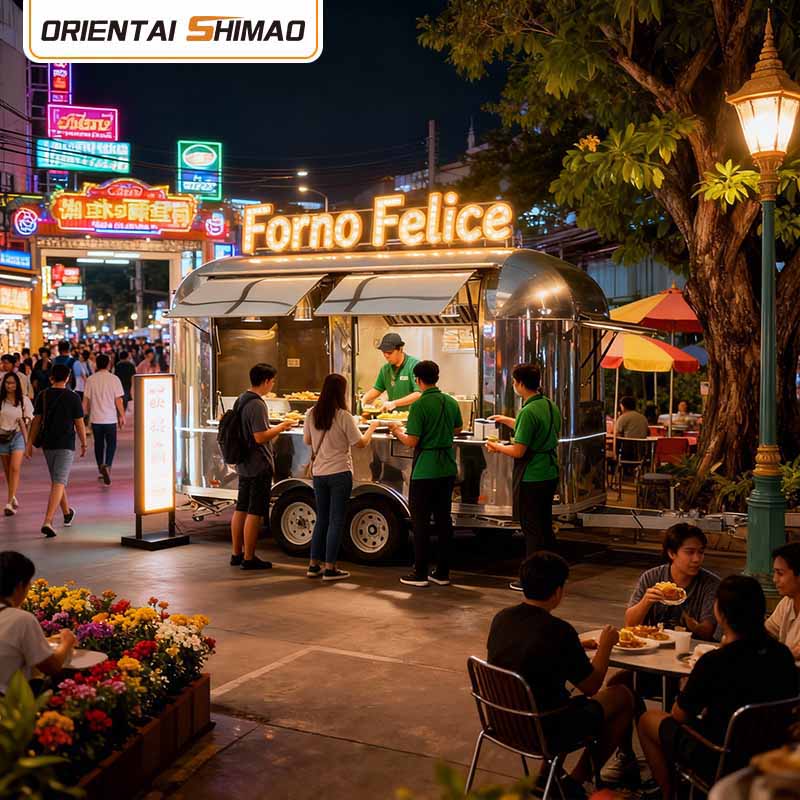 Caminhão de flores para loja móvel, comida de rua, trailer de comida, caminhão de comida