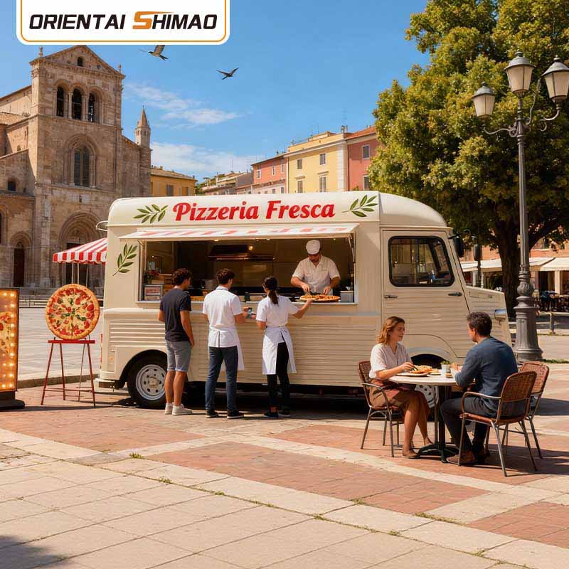 Pizza de comida de caminhão
